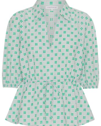 Continue Bluse Cita Sand Green Flower