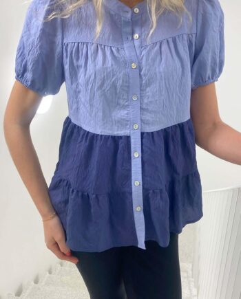 Continue Bluse Sanna  Blue Colour Block