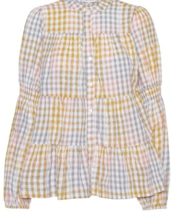 Continue Bluse Sanna Multi Check Multi Yellow Check