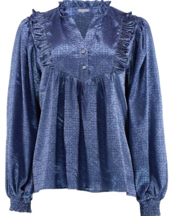 Continue Bluse Silke Shinny Sky Blue