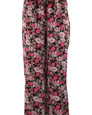 Continue Bukser Lea Black Flowerprint