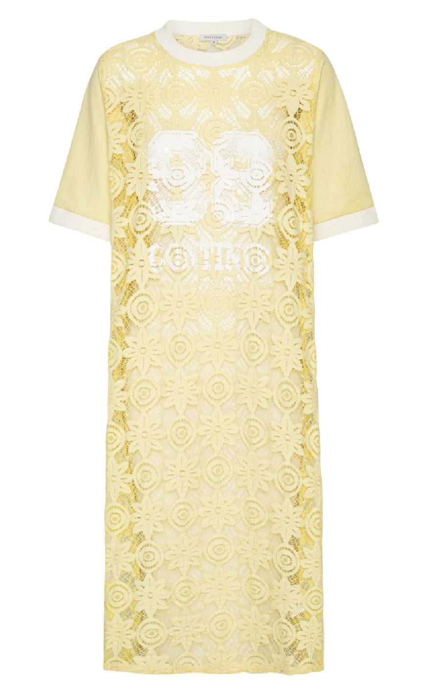 Continue Kjole Conni Lace Light Yellow