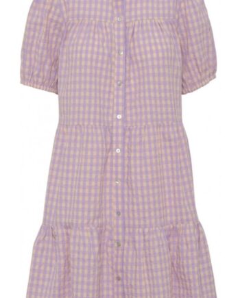 Continue Kjole Sanna Purple Check