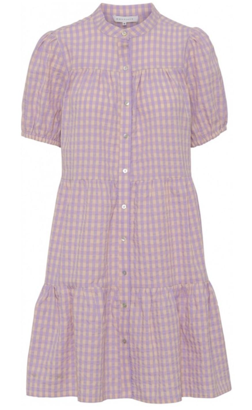 Continue Kjole Sanna Purple Check