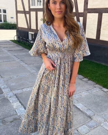 Continue Kjole Thilde Yellow Paisley