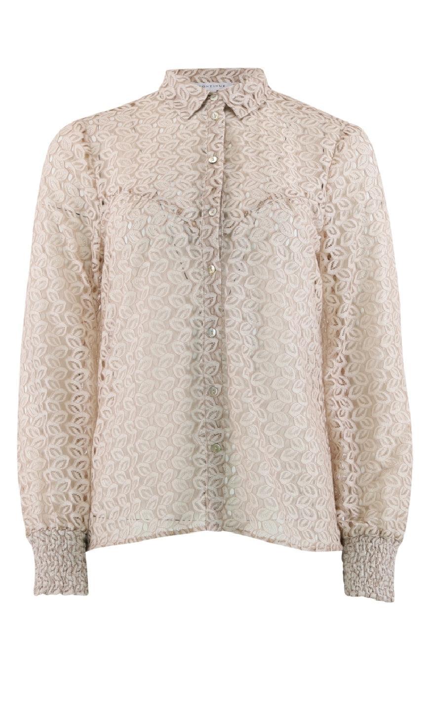 Continue Skjorte Jeannie Lace Nougat