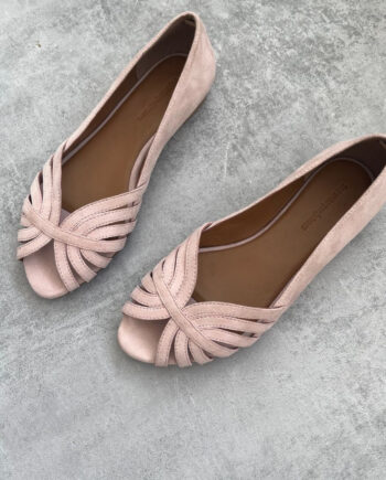Copenhagen Shoes Ballerinaer Passionate Suede Light Rose