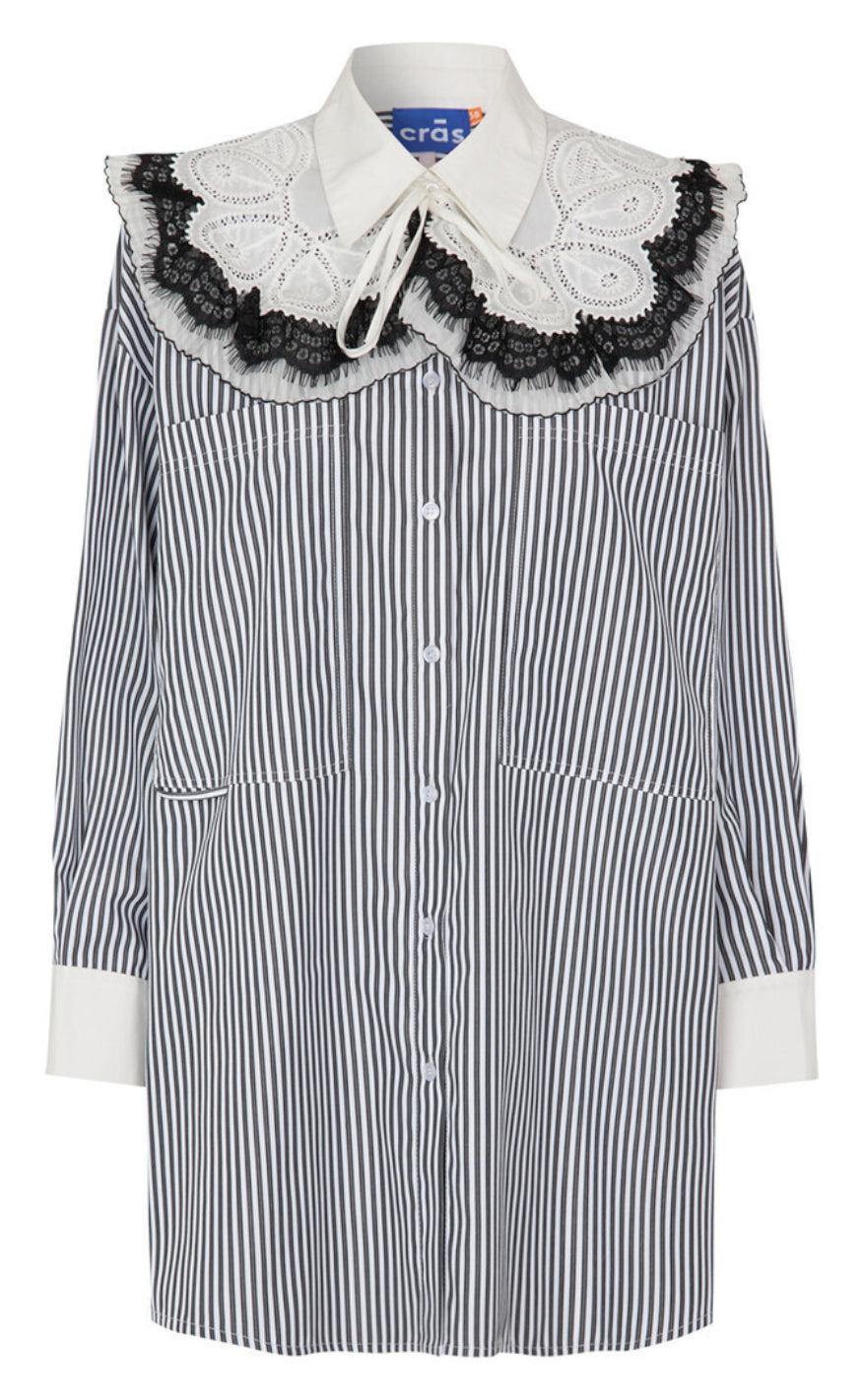Cras Skjorte Business Black Stripe