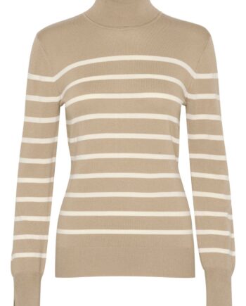 Culture Pullover Salto Annemette Timberwolf Mel White Stripe