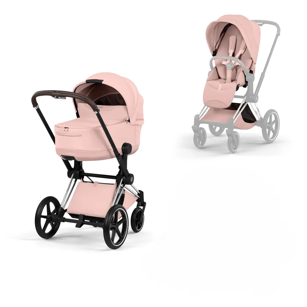 Cybex Priam Kombivogn Style Peach Pink Chrome Brown