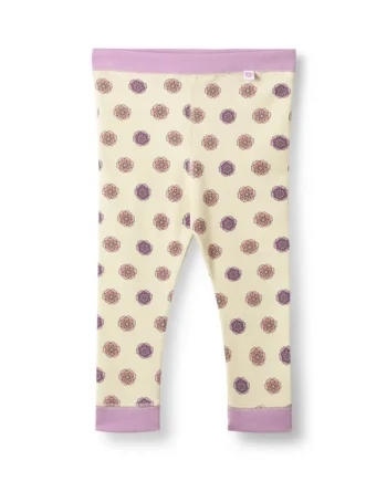 Elstar Leggings Blomster Vanilla 74