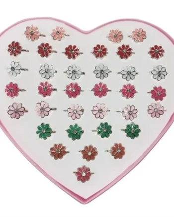 Fingerringe Nikkelfri Blomster Ass