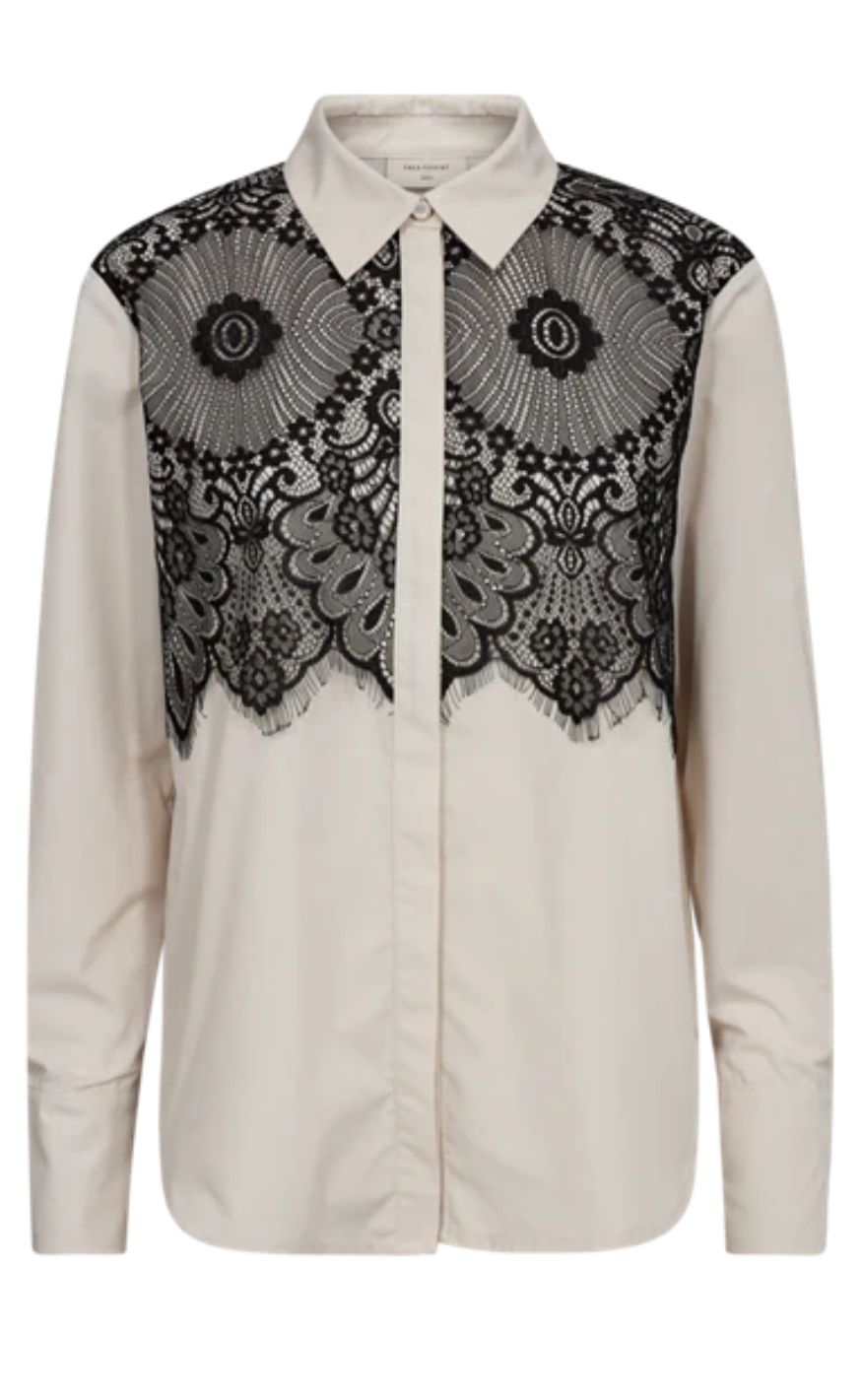 Freequent Bluse Laicy Moonbeam    Black