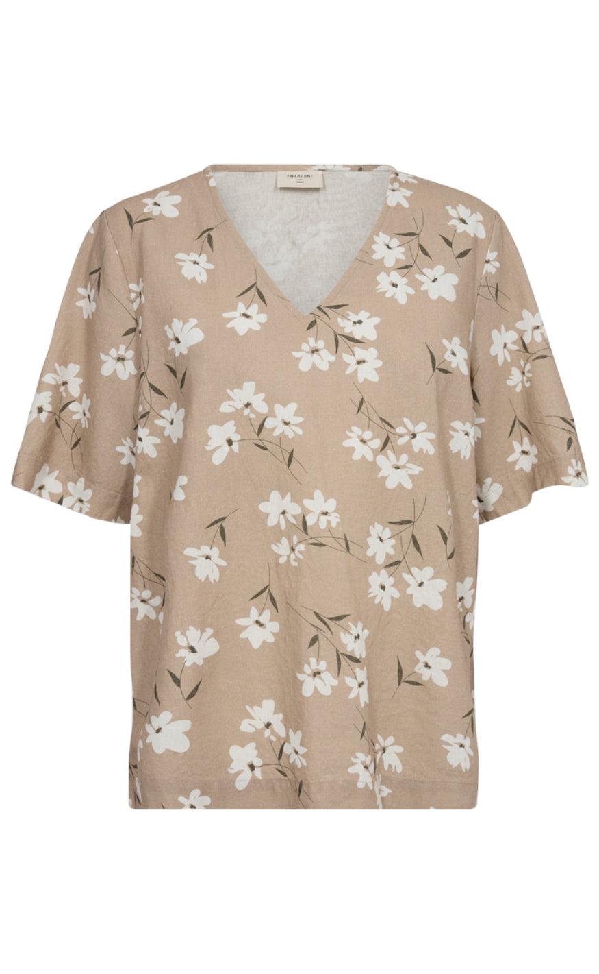 Freequent Bluse Lava Simply Taupe    Off-white