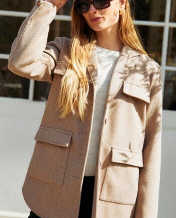 Freequent Jakke Yanna Taupe Gray Mel