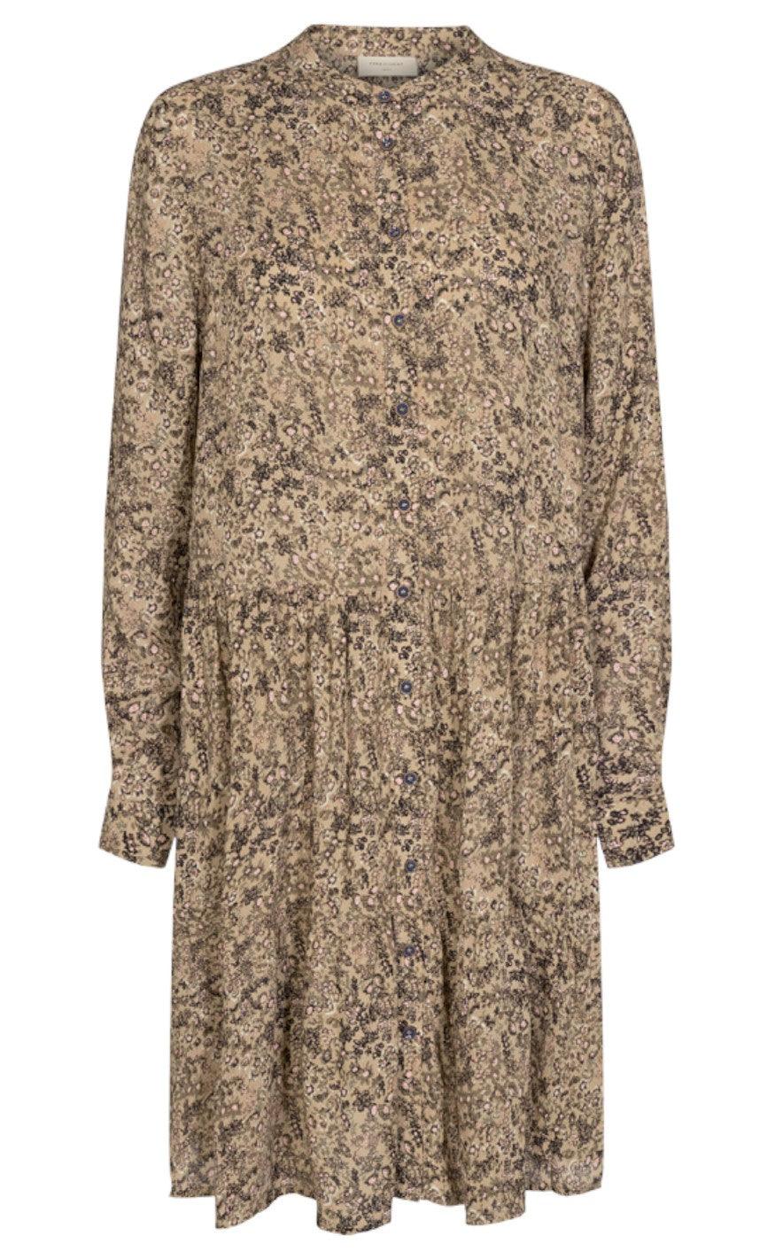 Freequent Kjole Adney Beige Sand Mix