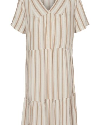 Freequent Kjole Dea Stripe Beige Sand As Cut