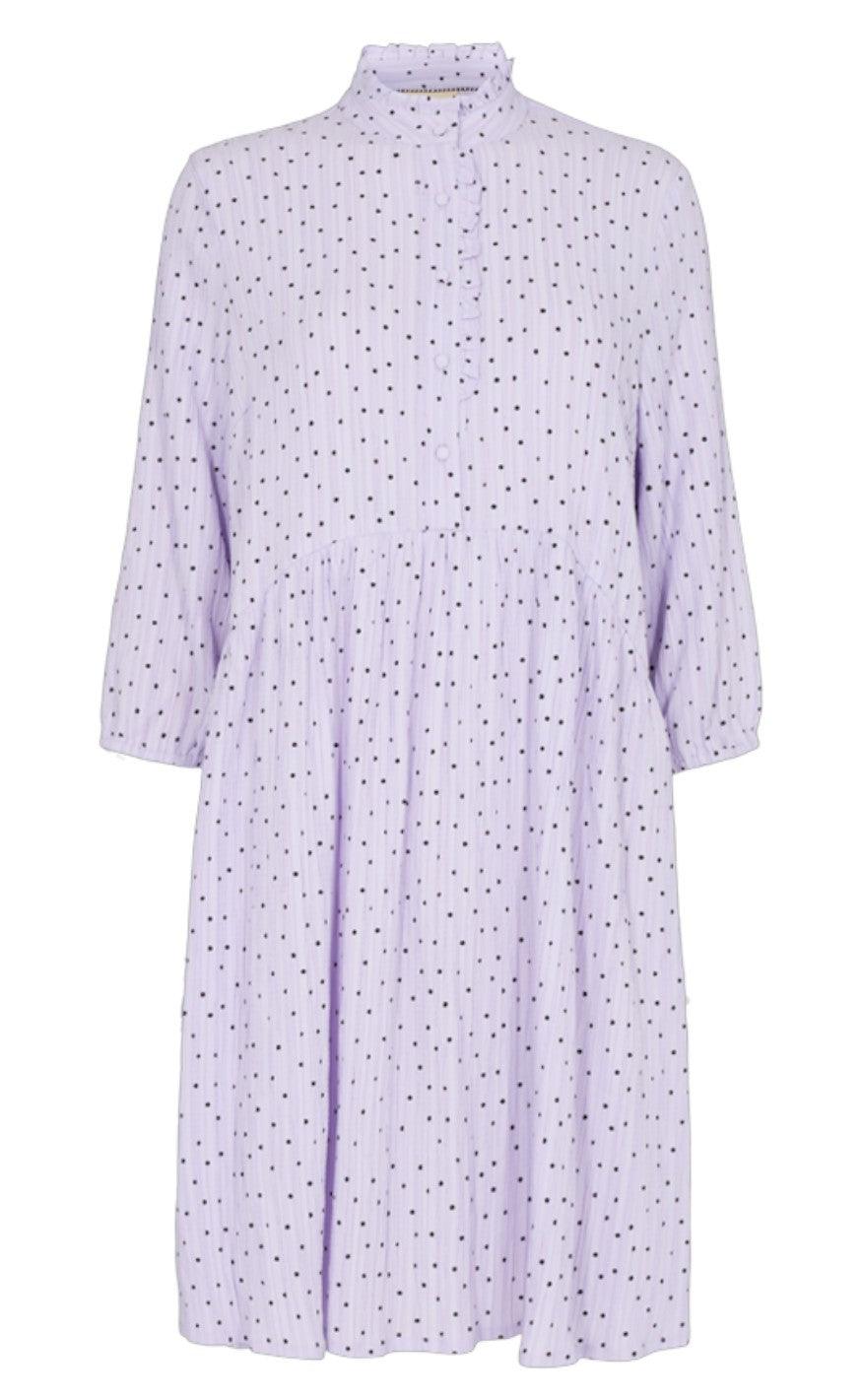 Freequent Kjole Dotted Pastel Lilac Mix