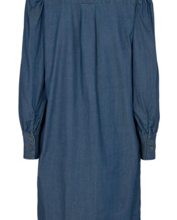 Freequent Kjole Fia Collar Medium Blue