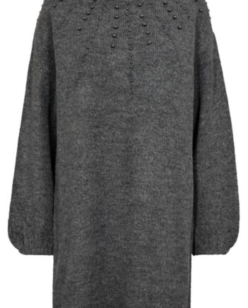 Freequent Kjole Pearl Dark Grey Melange