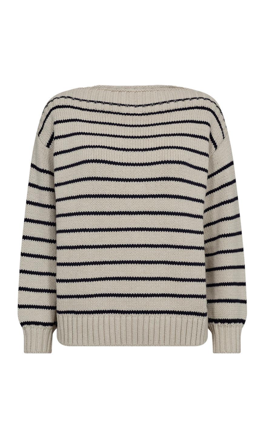 Freequent Pullover Cotla Moonbeam    Navy Blazer
