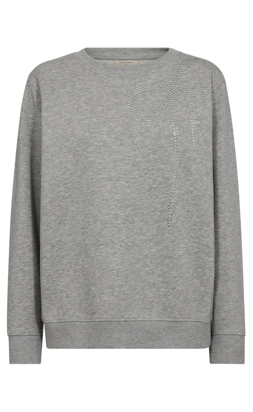 Freequent Sweatshirt Chase Medium Grey Melange