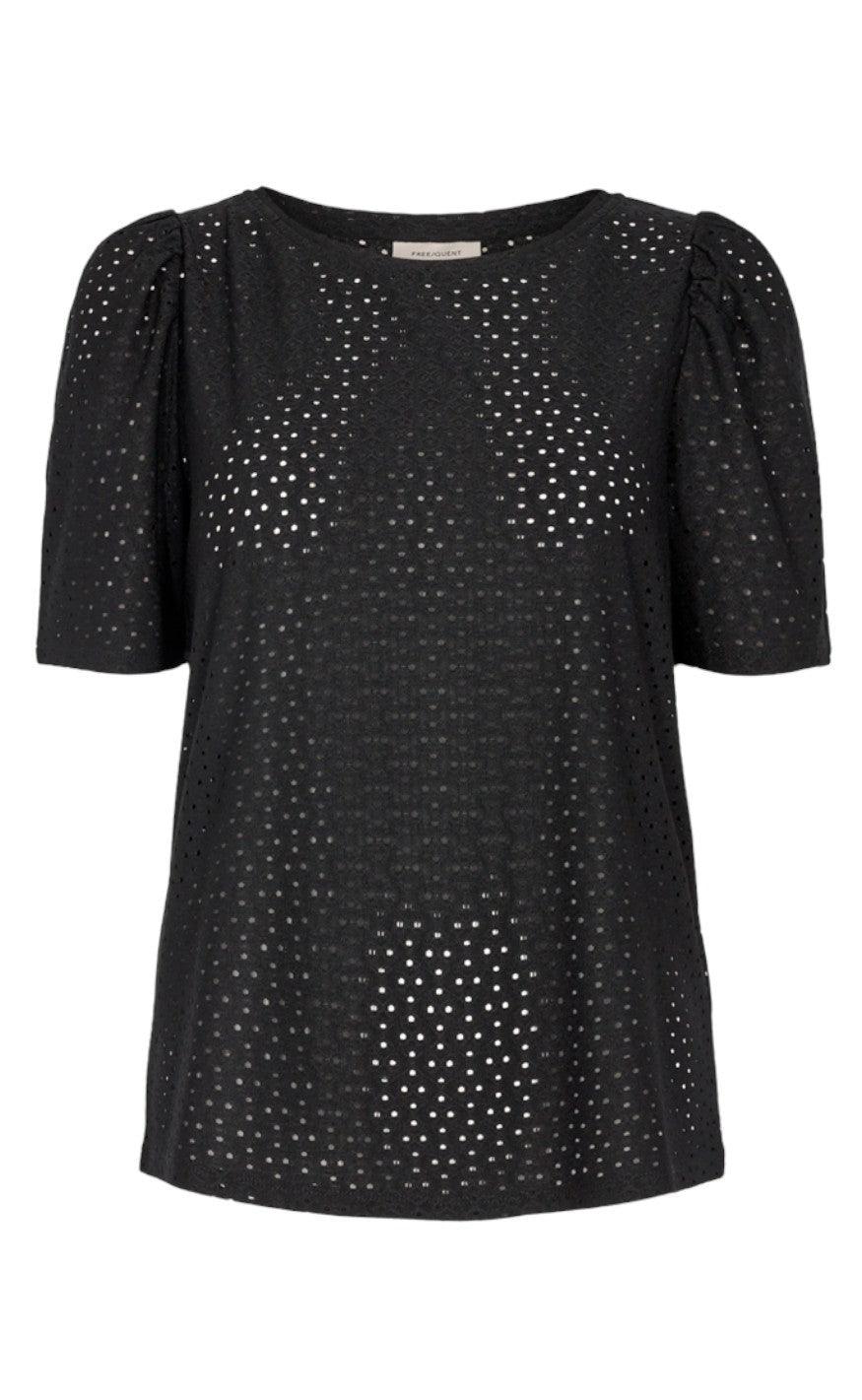 Freequent  -shirt Blond Fenja Puff Black