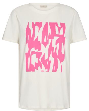 Freequent  -shirt Fenjal Off White    Carmine Rose