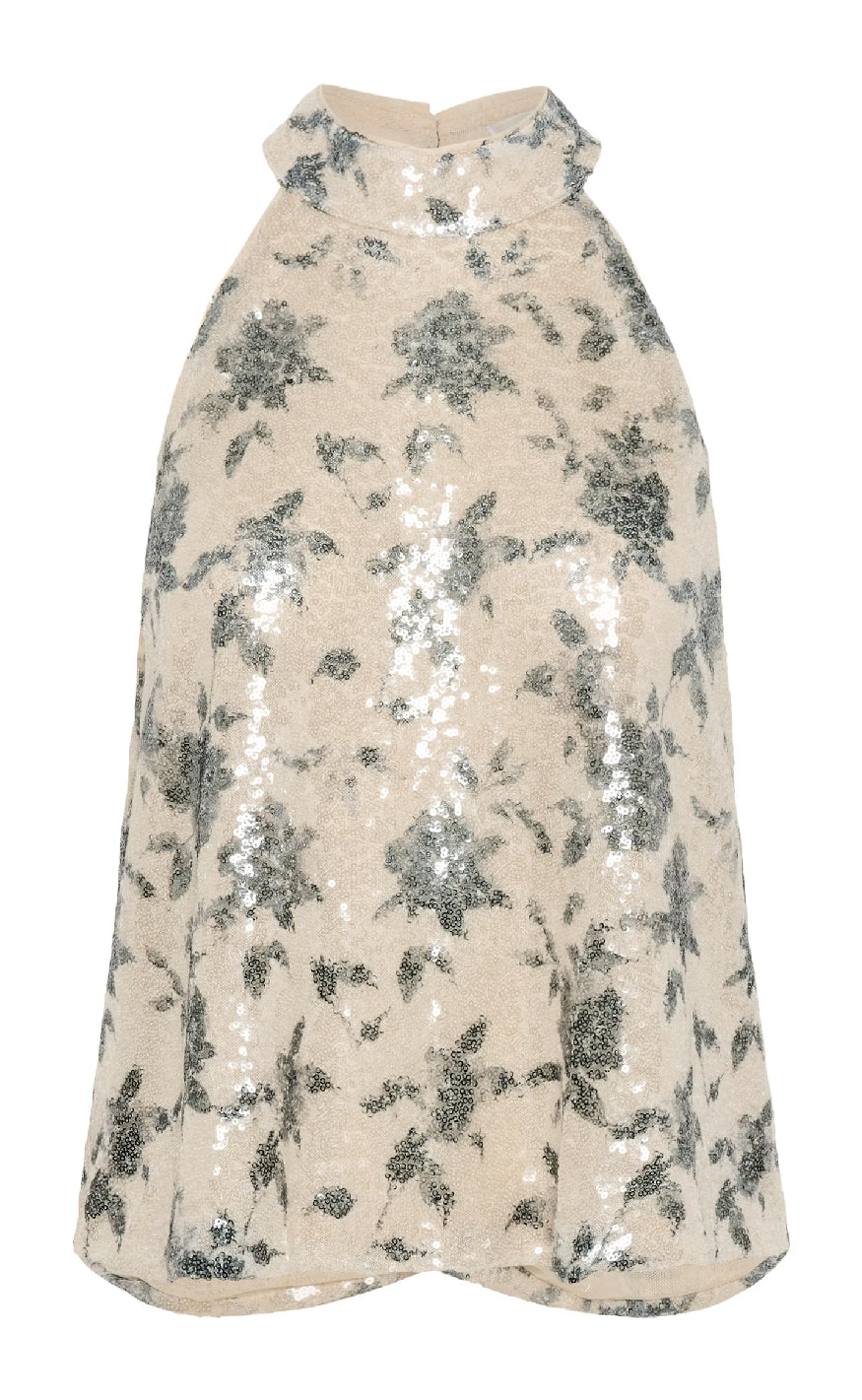 Gestuz Top Sveda Champagne Black Sequins