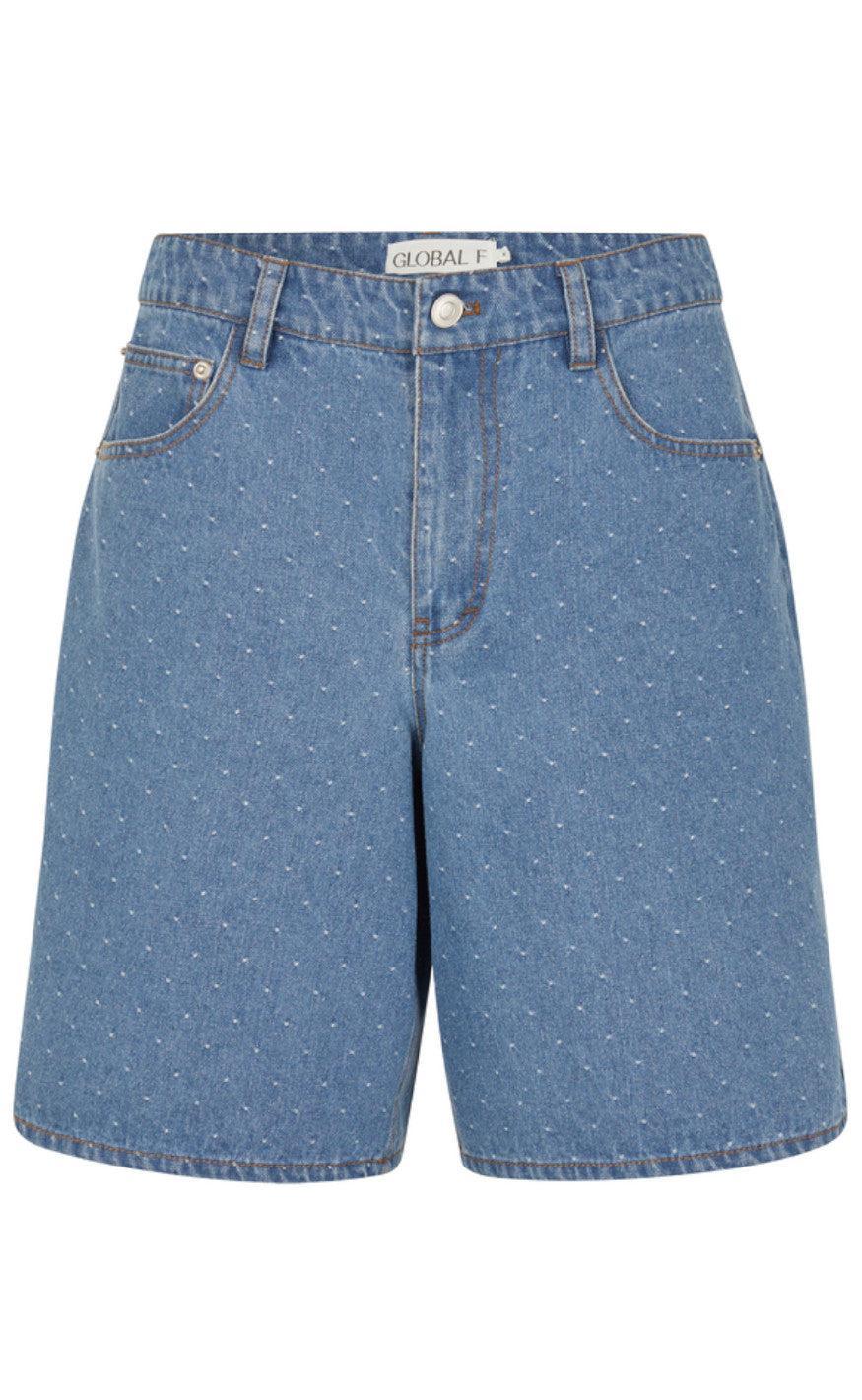 Global Funk Shorts Talina Midt Blue Dot