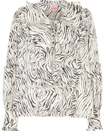 Gossia Bluse Maline Chargoal Creme Zebra