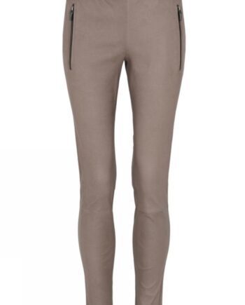 Gustav Bukser Dara Slim Fit Stretch Leather Bark