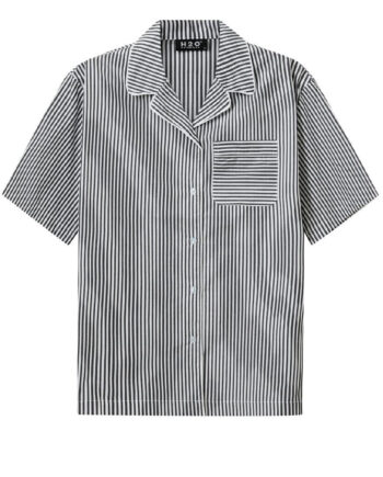 H2o Skjorte Rønne Essential Black White Stripe