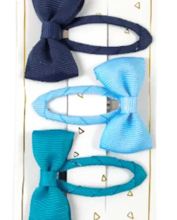 Hårclips Dusty Blue Bow