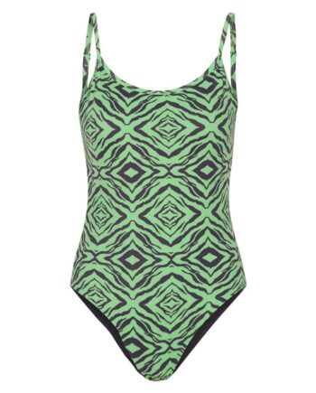 Hunkøn Badedragt Lilly Green Tiger Art Print