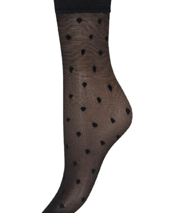 Hype The Detail Strømper Ankle Heart 30d Black 1100
