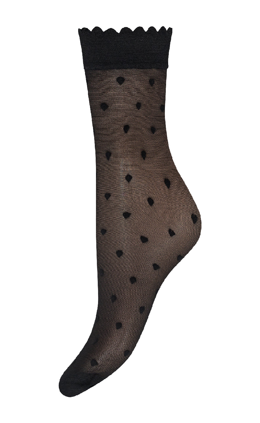 Hype The Detail Strømper Ankle Heart 30d Black 1100