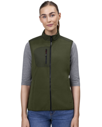 Id Bonded Dame Vest    Fleece Oliven