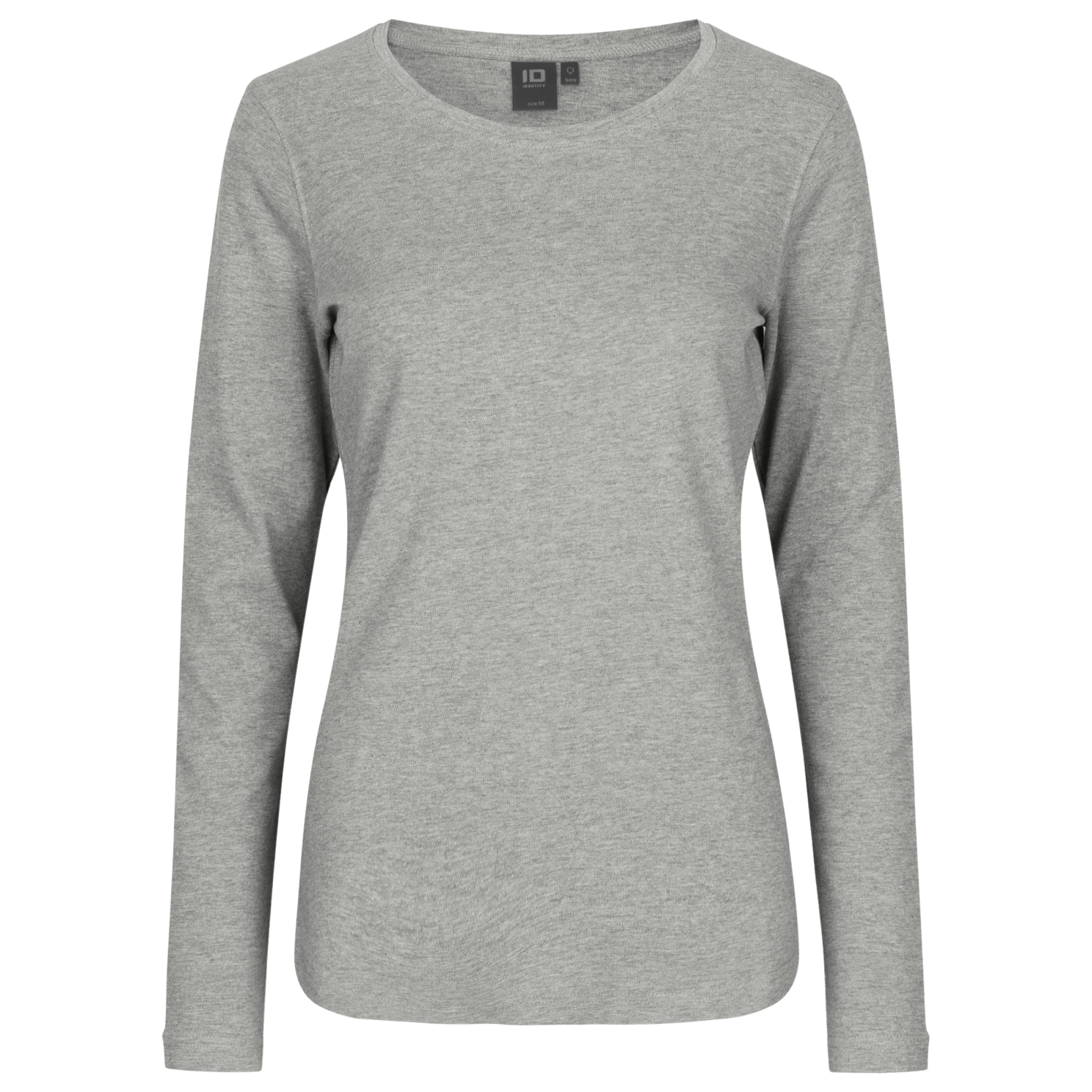 Id Interlock Dame Langærmet  -shirt Grå Melange