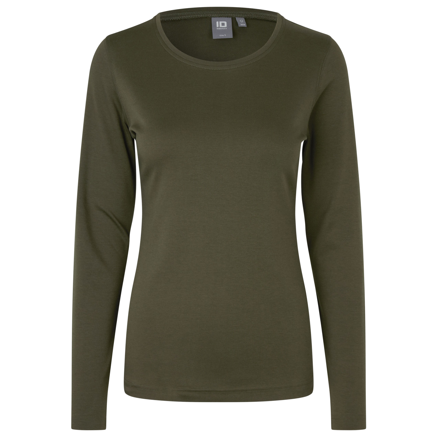 Id Interlock Dame Langærmet -shirt Oliven