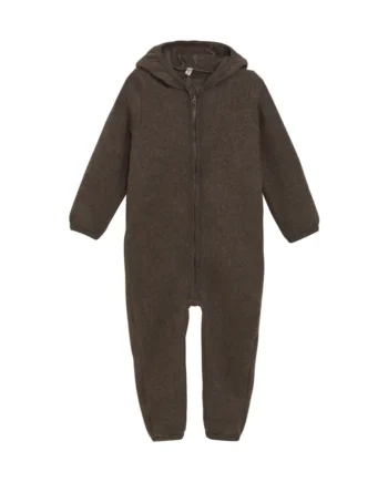 Køredragt    ører Uld Fleece Brown Melange 86