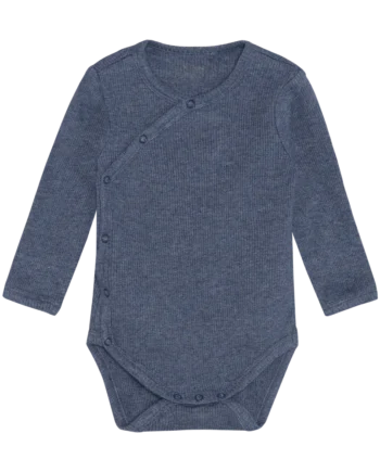 Langærmet Wrap Body Melange Rib Vintage Indigo Melange 44