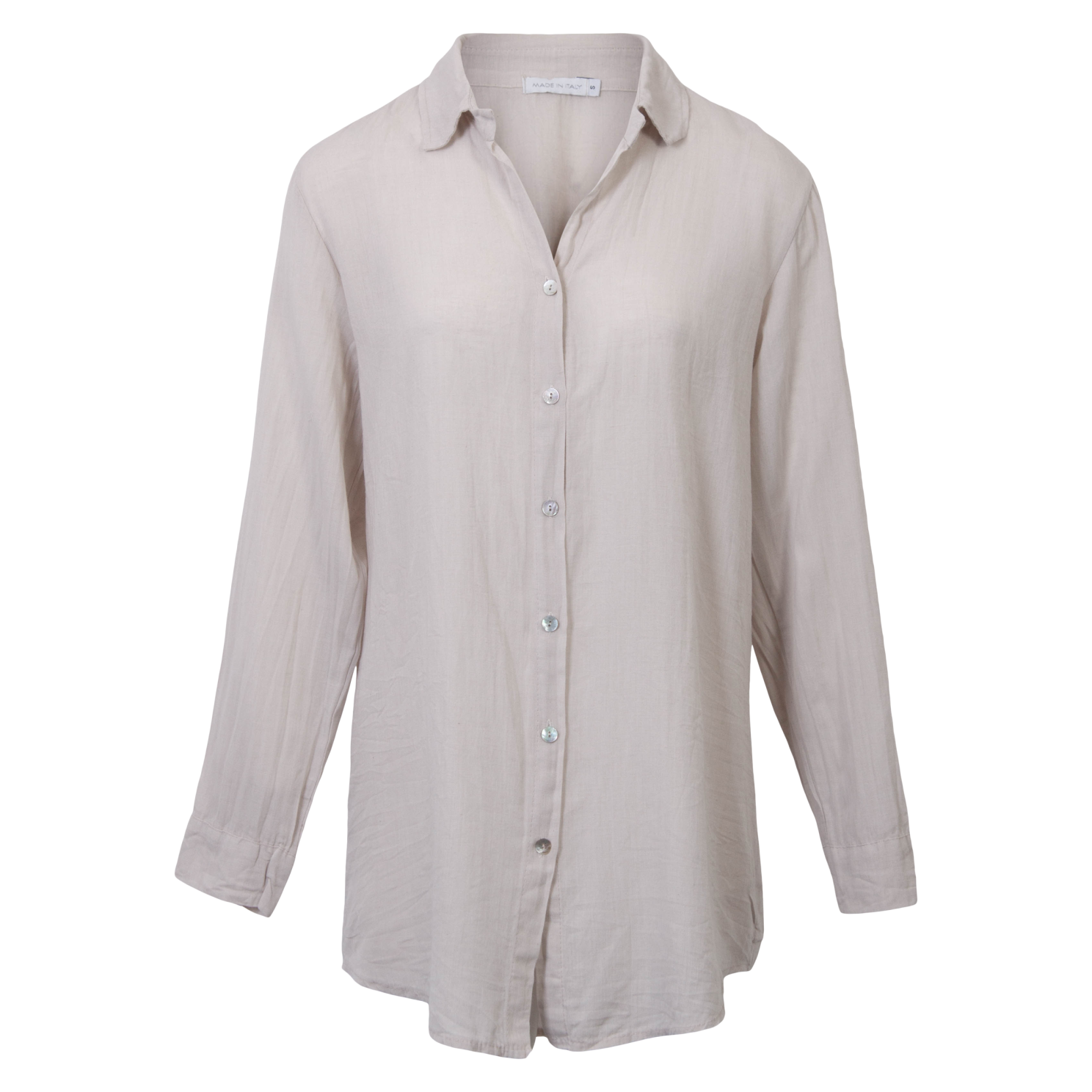 Leonora Dame Skjorte Hørmix Plus Size Woody 52