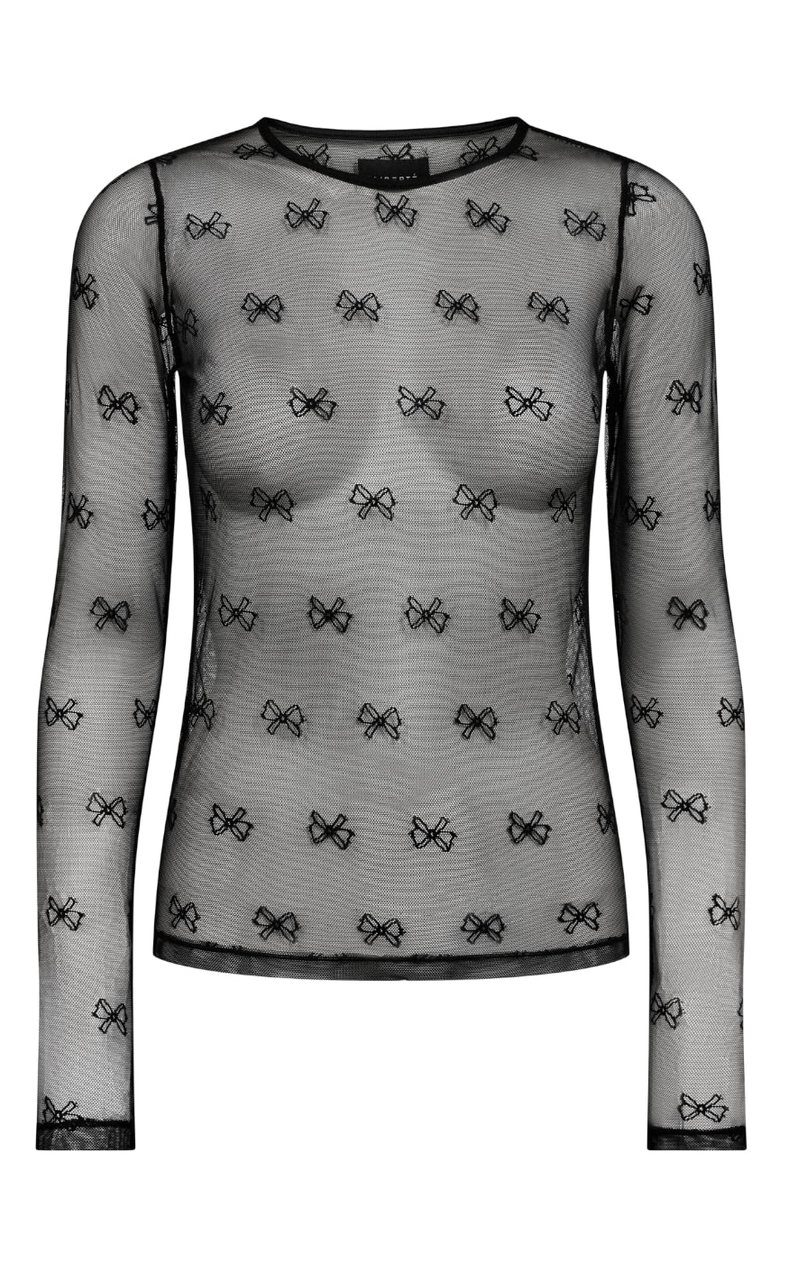 Liberte Bluse Isa Ls Lace Black Bow