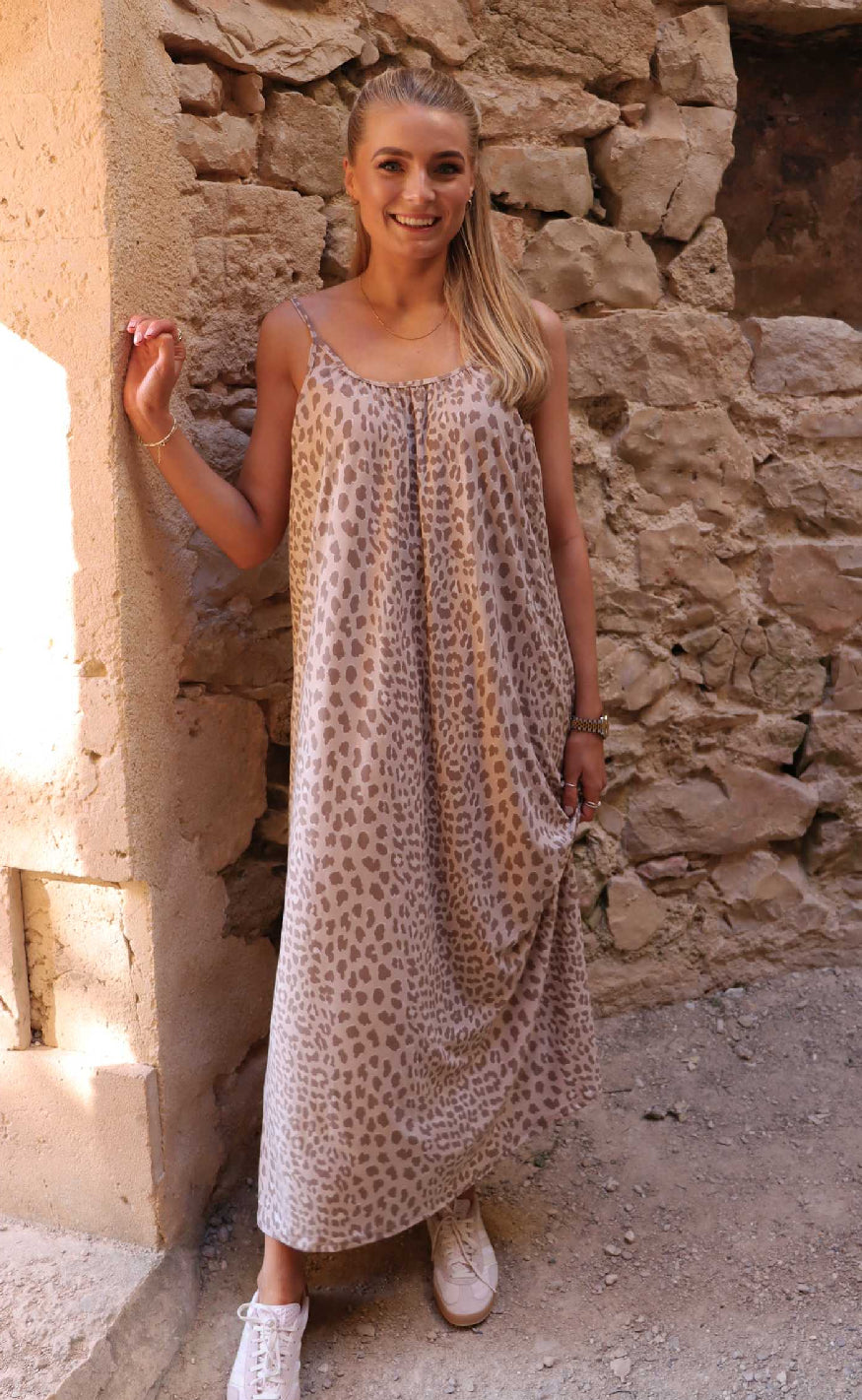 Liberte Kjole Alma Long Strap Desert Lux Leo