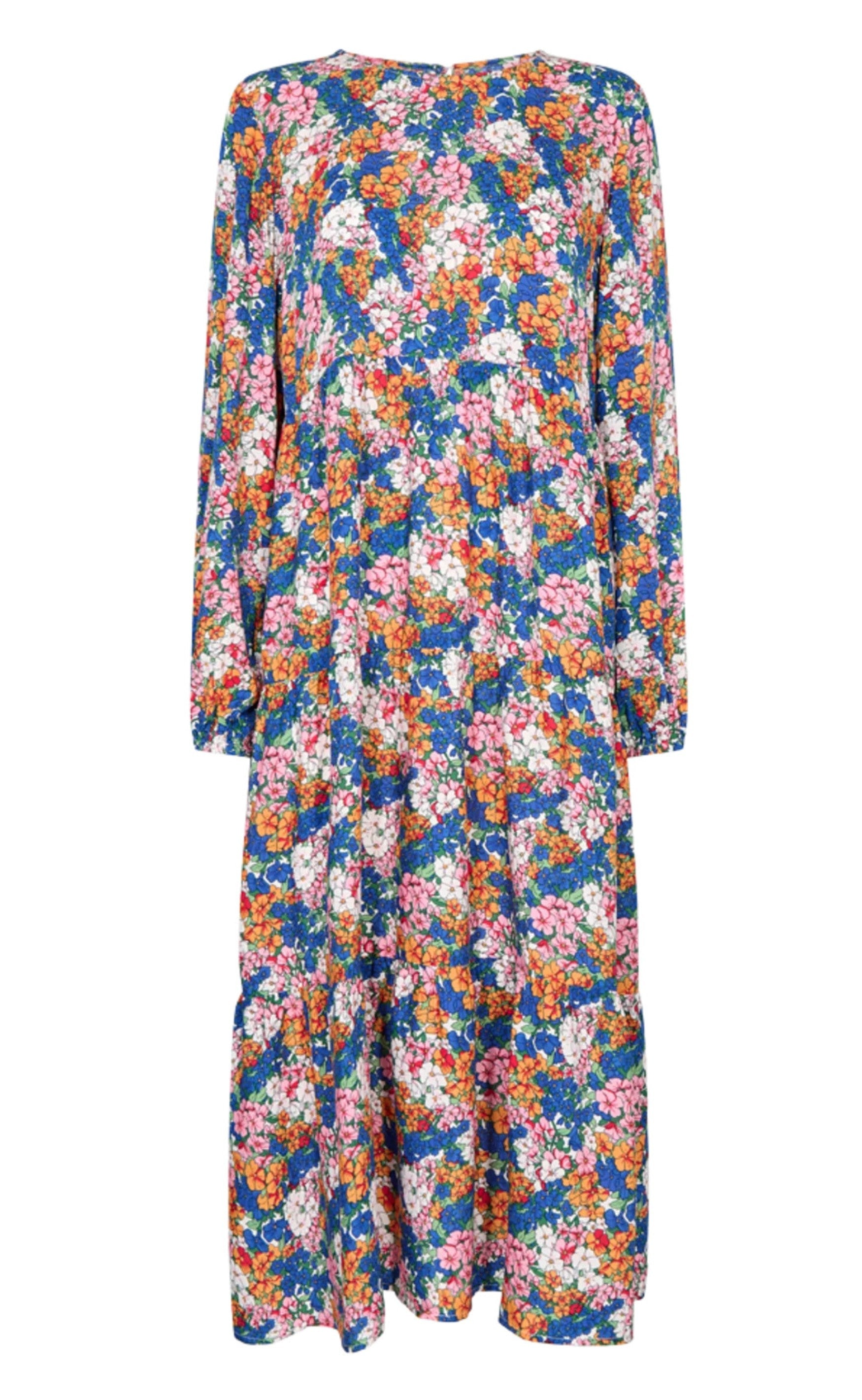 Liberte Kjole Sanna  Blue Orange Flower