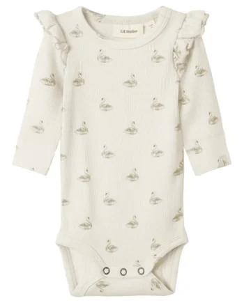 Lil  Atelier Gavo Slim Langærmet Body Pastel Parchment 56
