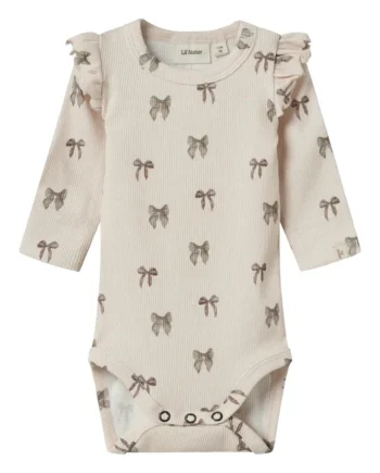 Lil  Atelier Gavo Slim Langærmet Body Silver Peo 80