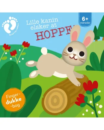 Lille Kanin Elsker At Hoppe Med Fingerdukke