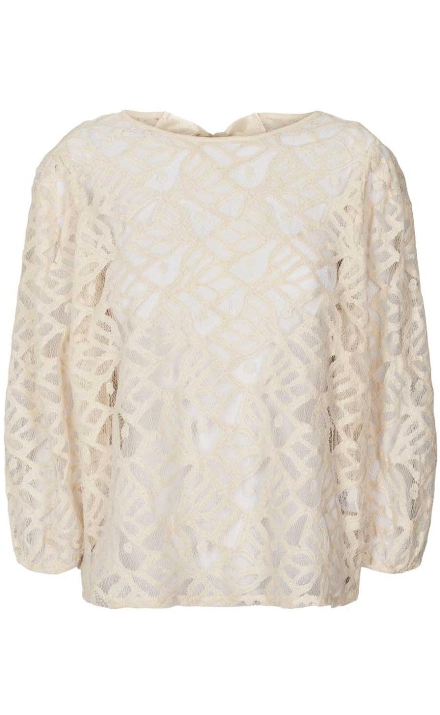 Lollys Laundry Bluse Bergen Creme